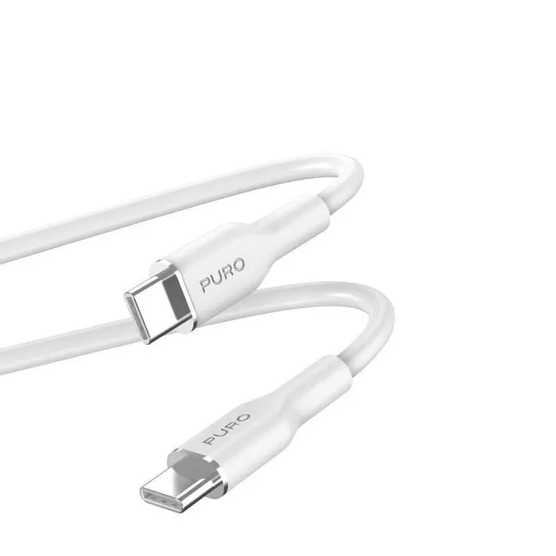 Kabel Puro ICON Soft PUUSBCUSBCICONWHI USB-C do USB-C do 1,5m do Biały