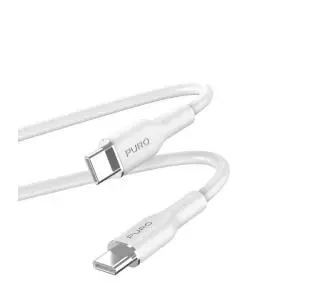 Kabel Puro ICON Soft PUUSBCUSBCICONWHI USB-C do USB-C do 1,5m do Biały