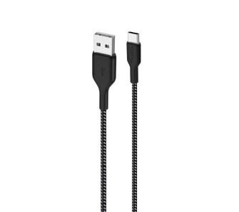 Kabel Puro Fabric Ultra Strong CUSBCFABK3BLK USB-A do USB-C 1,2m Czarny