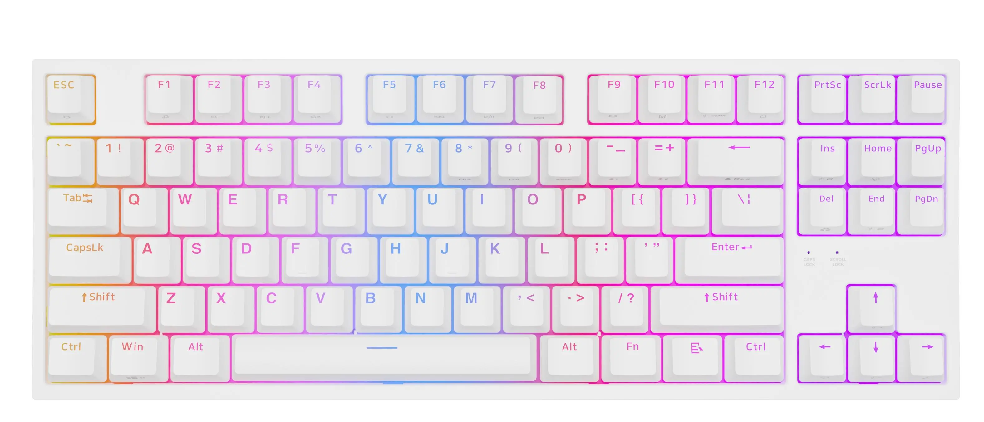 Klawiatura mechaniczna Genesis Thor 404 TKL US RGB Kailh Box Brown V2 Biały