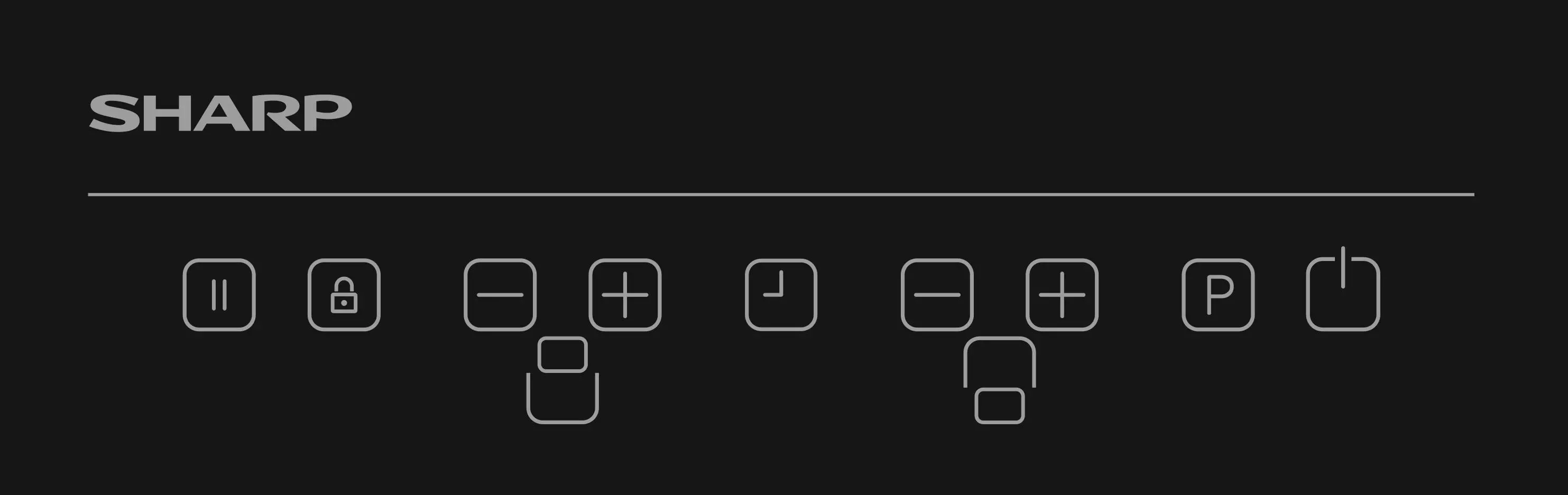 фото Індукційна варильна поверхня Sharp KH-3I25NT0K