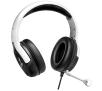 Słuchawki przewodowe z mikrofonem Cobra QSHPS500 Nauszne Czarno-biały