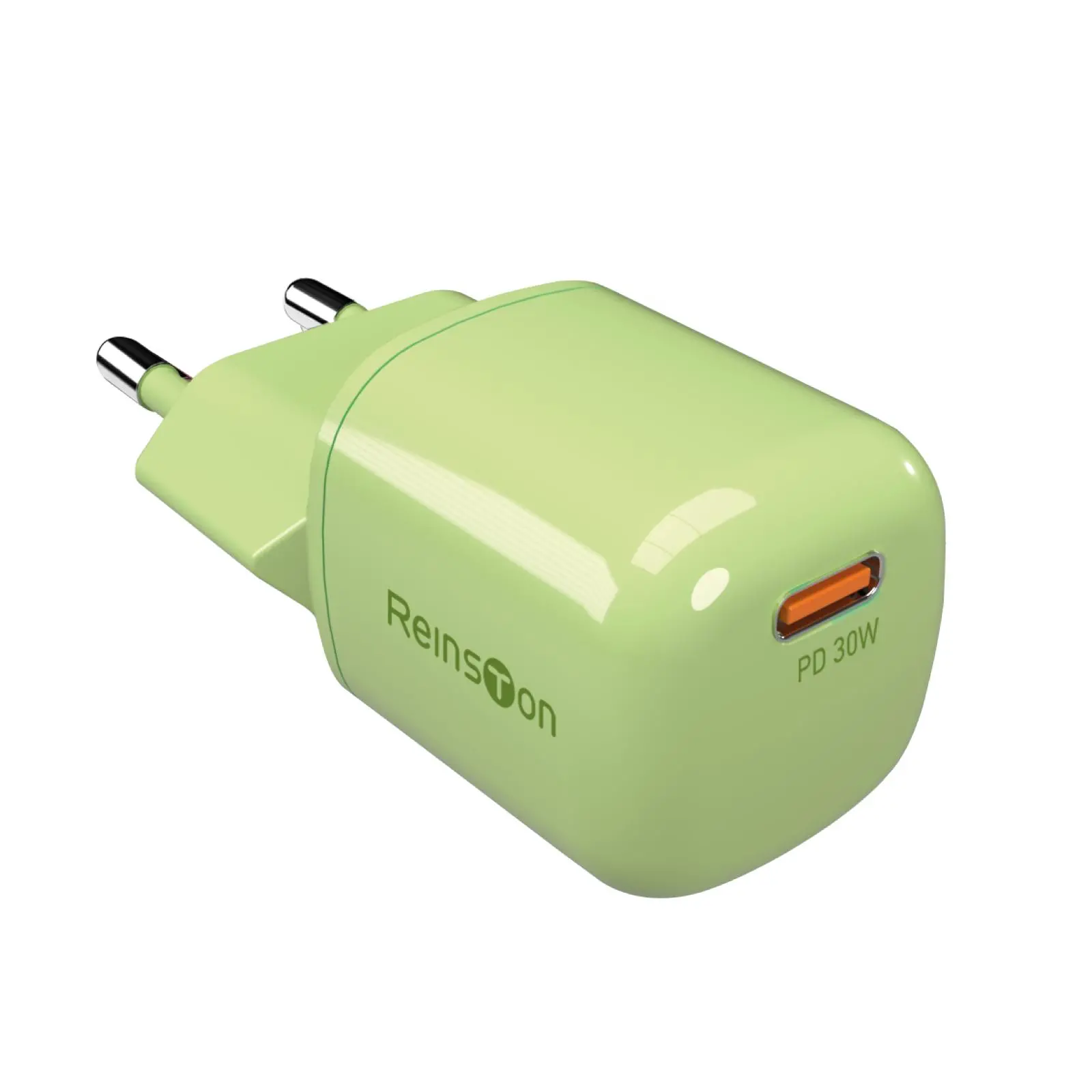 Ładowarka sieciowa Reinston ELSI020 GAN USB-C 30W Zielony