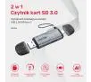 Czytnik kart Unitek SD/microSD USB-A 5Gbps/USB-C Szary