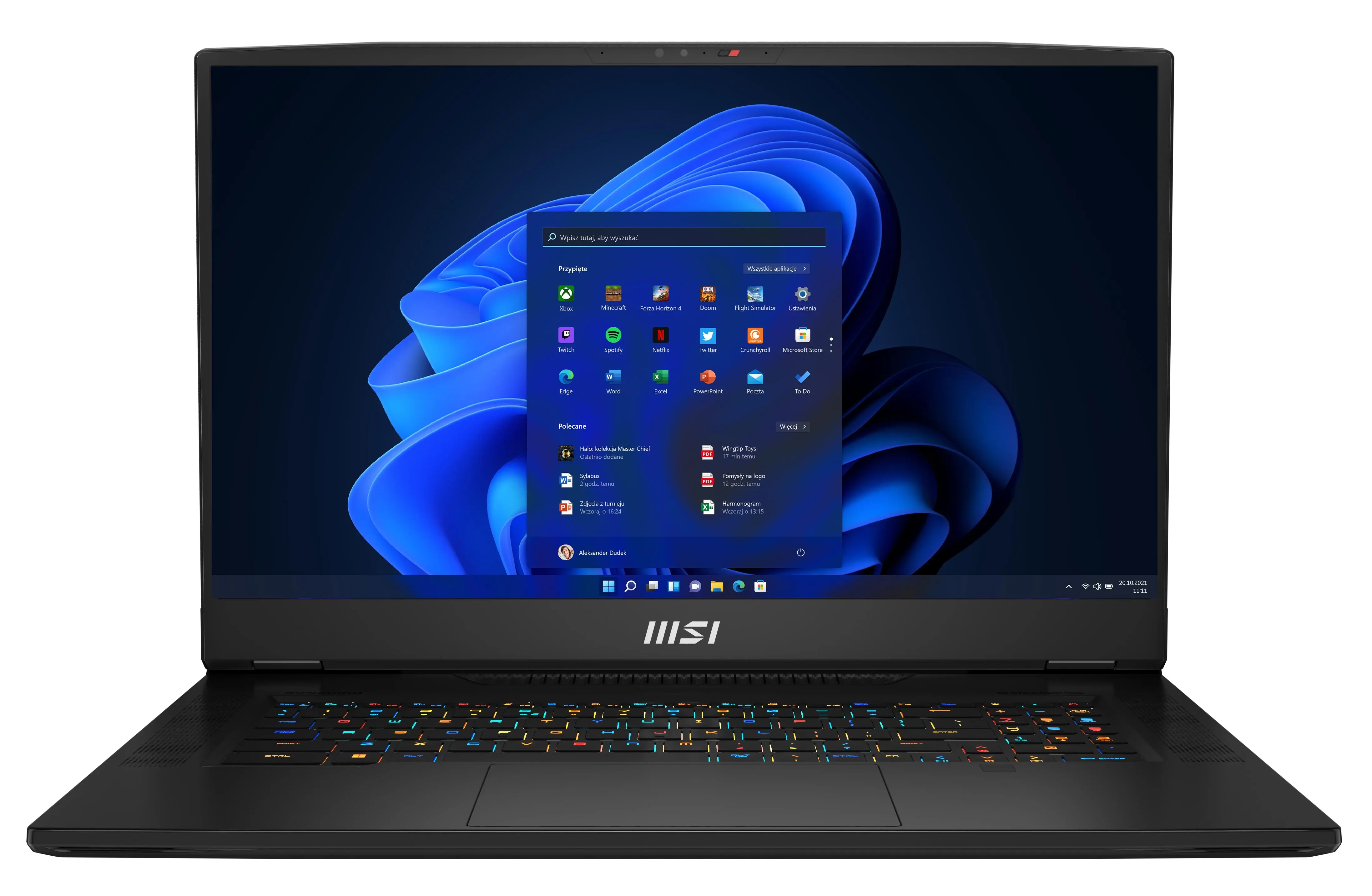 Laptop gamingowy MSI Titan GT77HX 13VI-250PL 17,3" 144Hz i9-13980HX 32GB RAM 2TB Dysk SSD RTX4090 DLSS3 Win11 Czarny