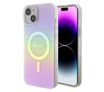 Etui Guess IML Iridescent MagSafe GUHMP15SHITSP do iPhone 15 Różowy