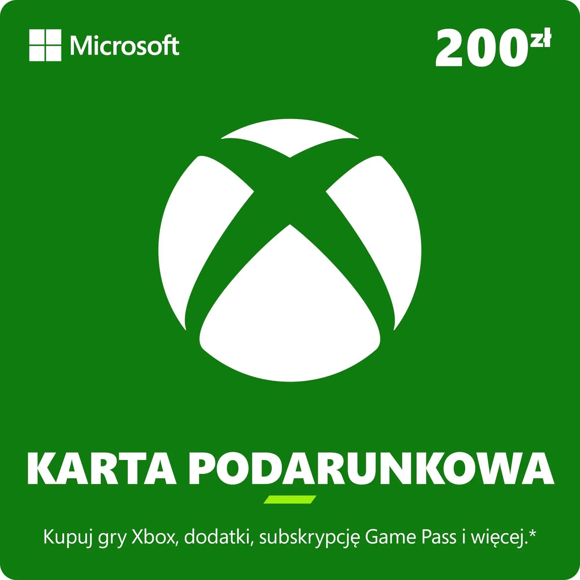 Karta podarunkowa Xbox 200 zł [bon agencyjny] Obecnie dostępne tylko w sklepach stacjonarnych RTV EURO AGD