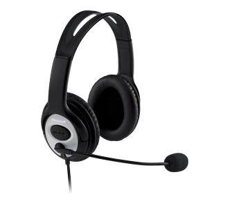 Słuchawki przewodowe z mikrofonem Microsoft LifeChat LX-3000 Nauszne Czarno-srebrny