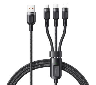 Kabel Mcdodo 3w1 USB do USB-C Lightning microUSB CA-0930 6A 1,2m Czarny