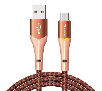 Kabel Mcdodo USB - USB-C Magnificence CA-7962 LED 1m Pomarańczowy