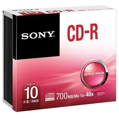 Płyta Sony CD-R 48xSpeed Slim Case 10szt.