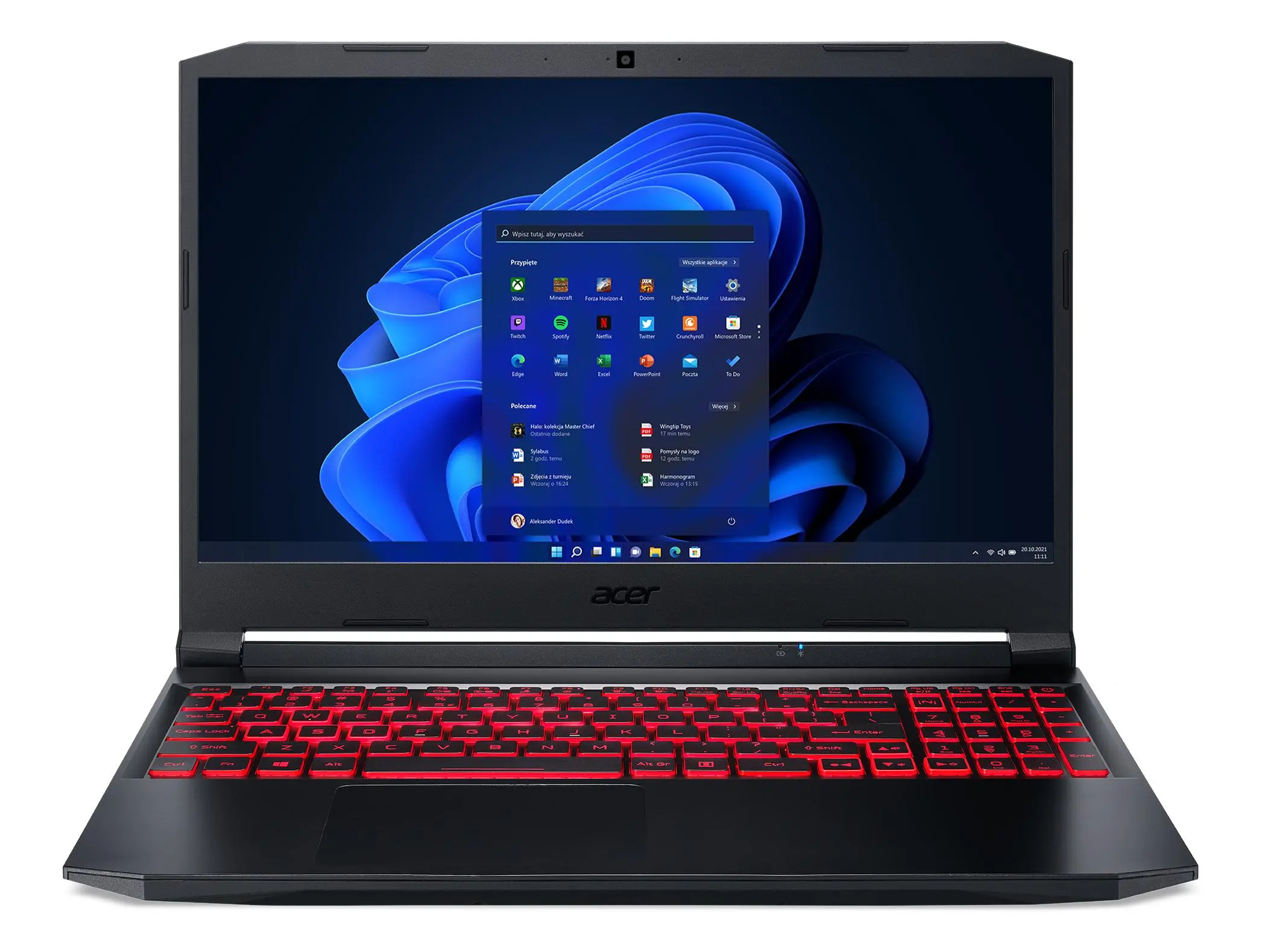Laptop gamingowy Acer Nitro 5 AN515-57-56NW 15,6" 144Hz i5-11400H 16GB RAM 512GB Dysk SSD RTX3050 Win11 Czarny