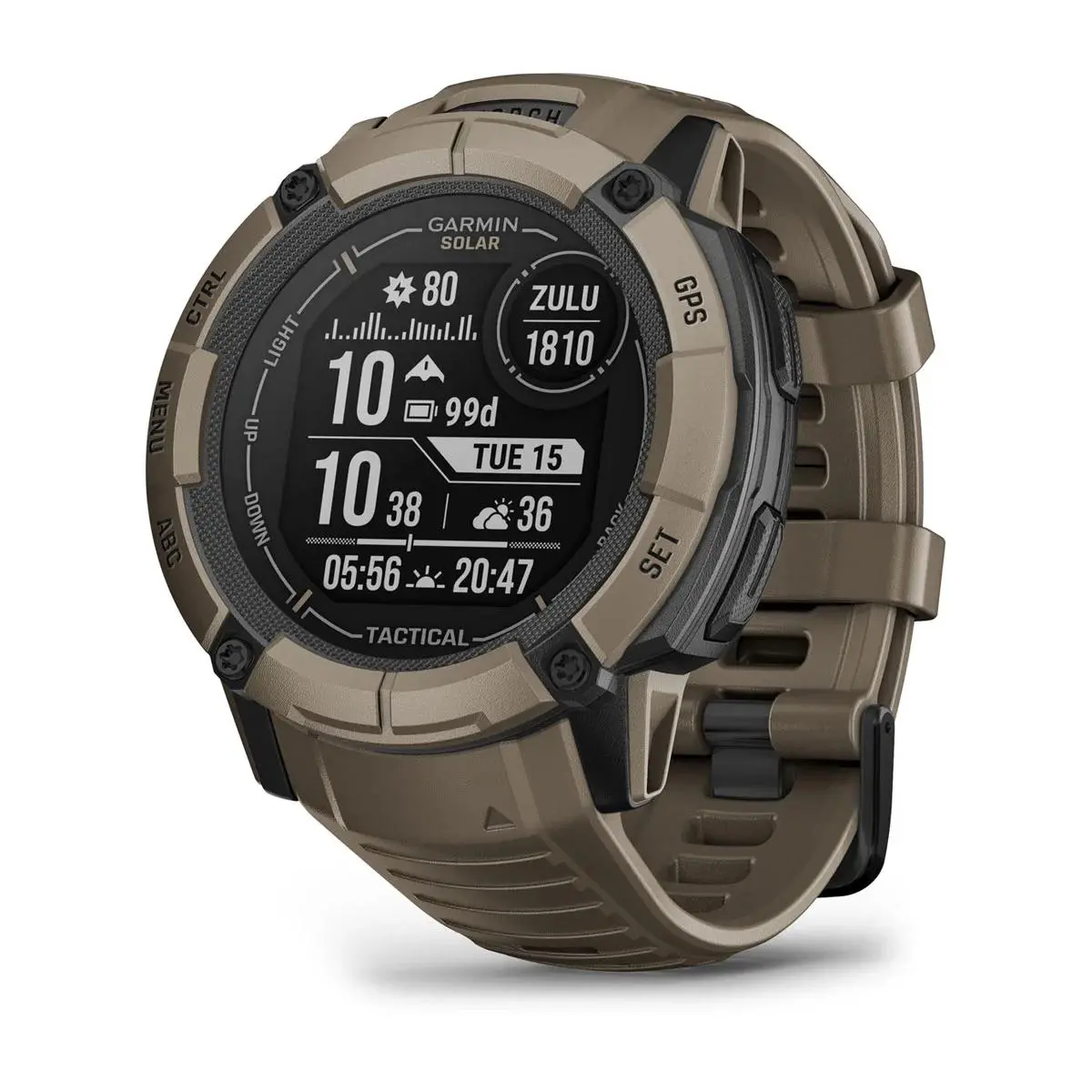 Garmin Instinct 2X Solar Tactical 50mm GPS Brązowy