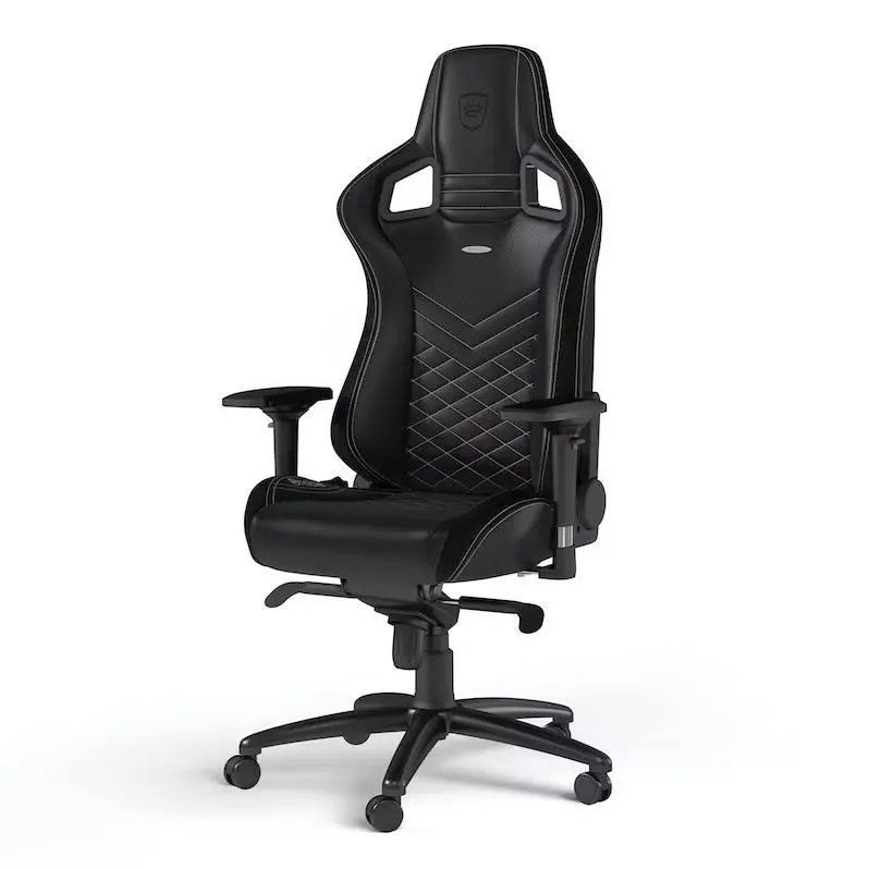 Fotel Noblechairs EPIC Black Gold Gamingowy do 120kg Skóra ECO Czarno-złoty