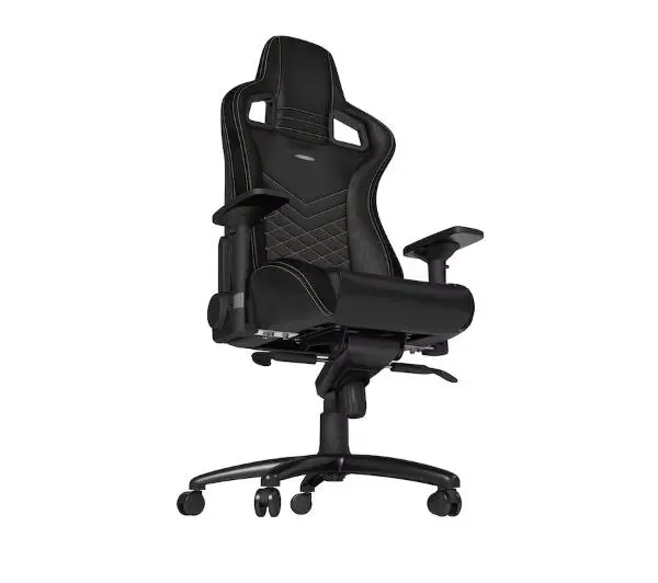 Noblechairs EPIC Black Gold Gamingowy do 120kg Skóra ECO Czarno-złoty - Kup na Raty - RRSO 0%