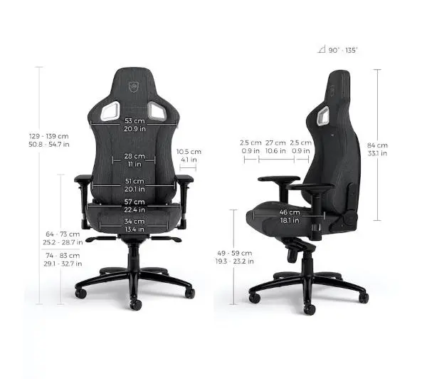 Noblechairs EPIC TX Gamingowy do 120kg Tkanina Antracyt - Kup na Raty - RRSO 0%