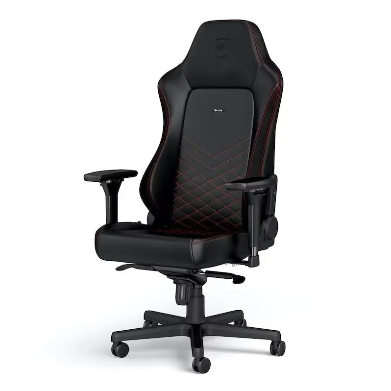 Fotel Noblechairs HERO Black Red Gamingowy do 150kg Skóra ECO Czarno-czerwony