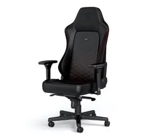Noblechairs HERO Black Red Gamingowy do 150kg Skóra ECO Czarno-czerwony - Kup na Raty - RRSO 0%