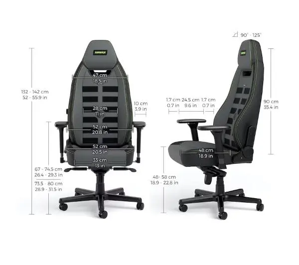 Noblechairs LEGEND Shure Edition Gamingowy do 150kg Skóra ECO High Tech Szaro-czarny - Kup na Raty - RRSO 0%