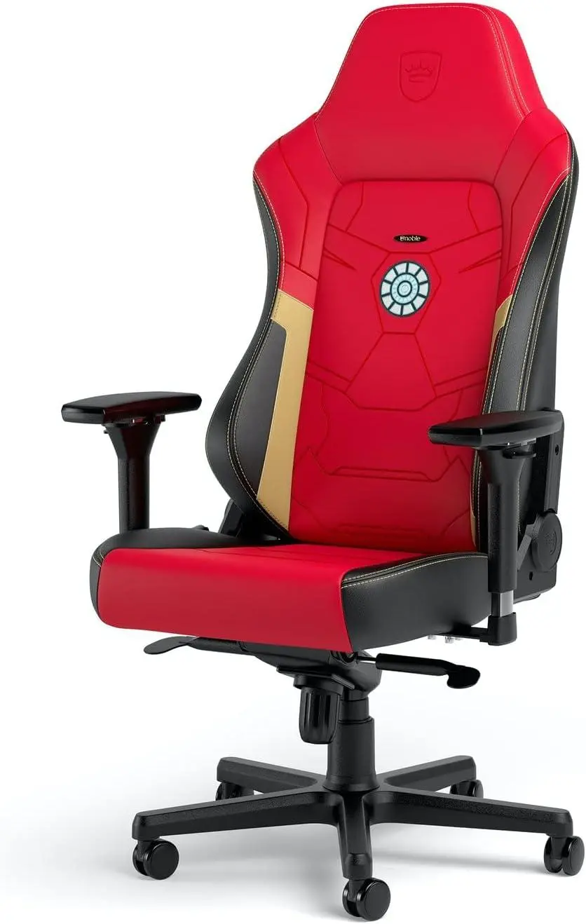 Fotel Noblechairs HERO Iron Man Edition Gamingowy do 150kg Skóra ECO Czerwono-czarny