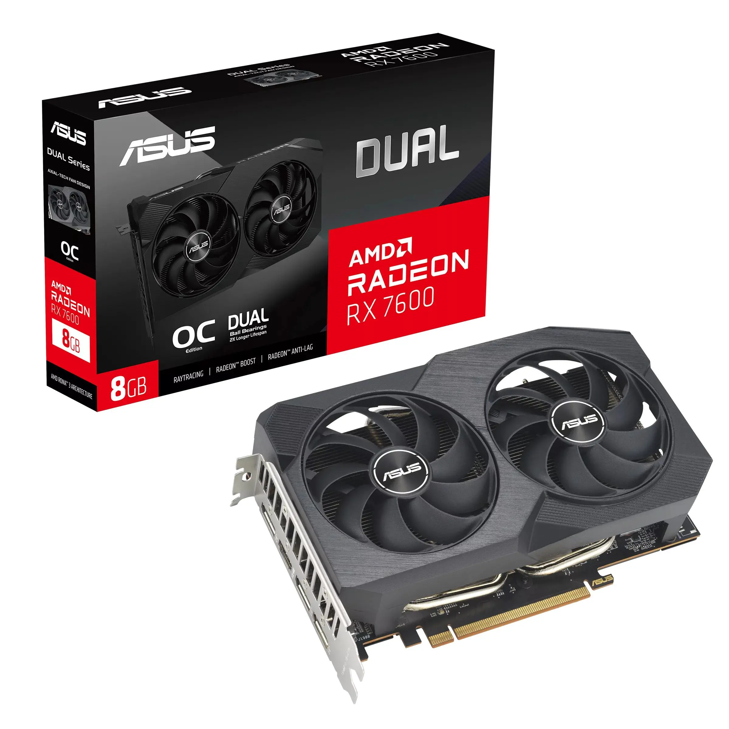 Karta graficzna ASUS Radeon RX 7600 V2 OC Edition 8GB GDDR6 128bit FSR