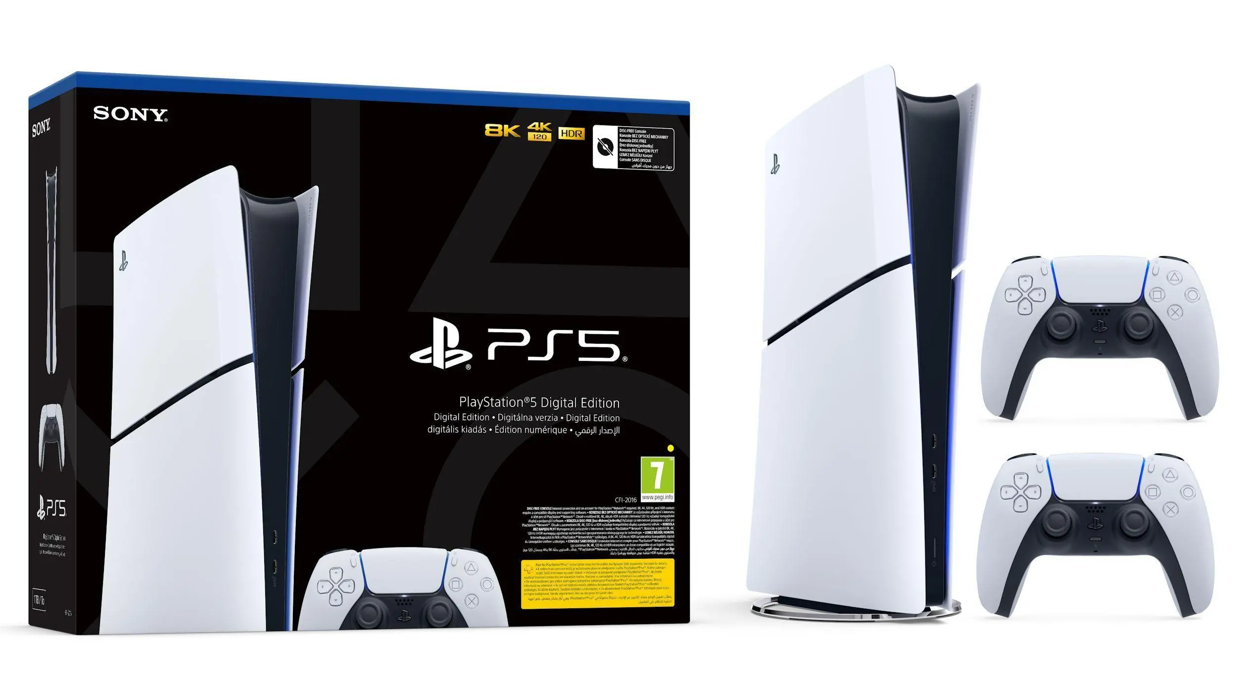 Konsola Sony PlayStation 5 Digital Slim D Chassis (PS5) 1TB + Dodatkowy Pad Biały