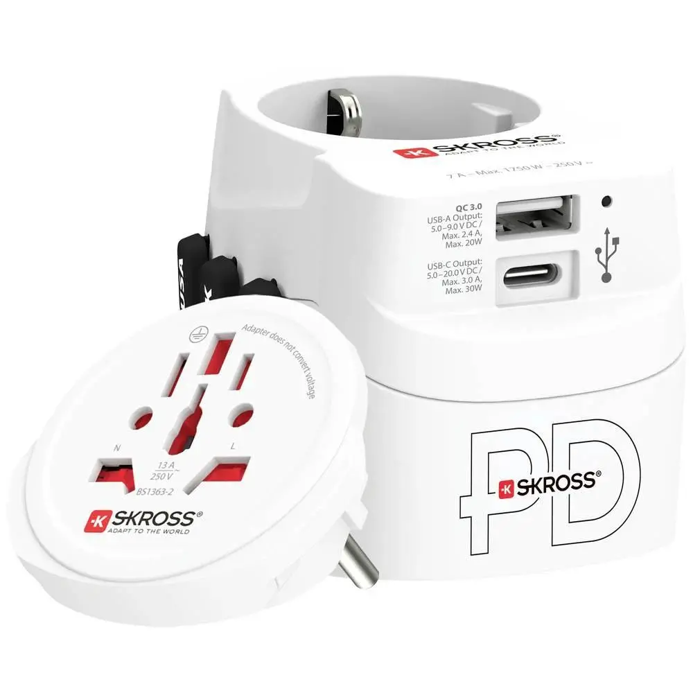 Adapter podróżny Skross PRO Light USB-C USB-A World (1.302473)