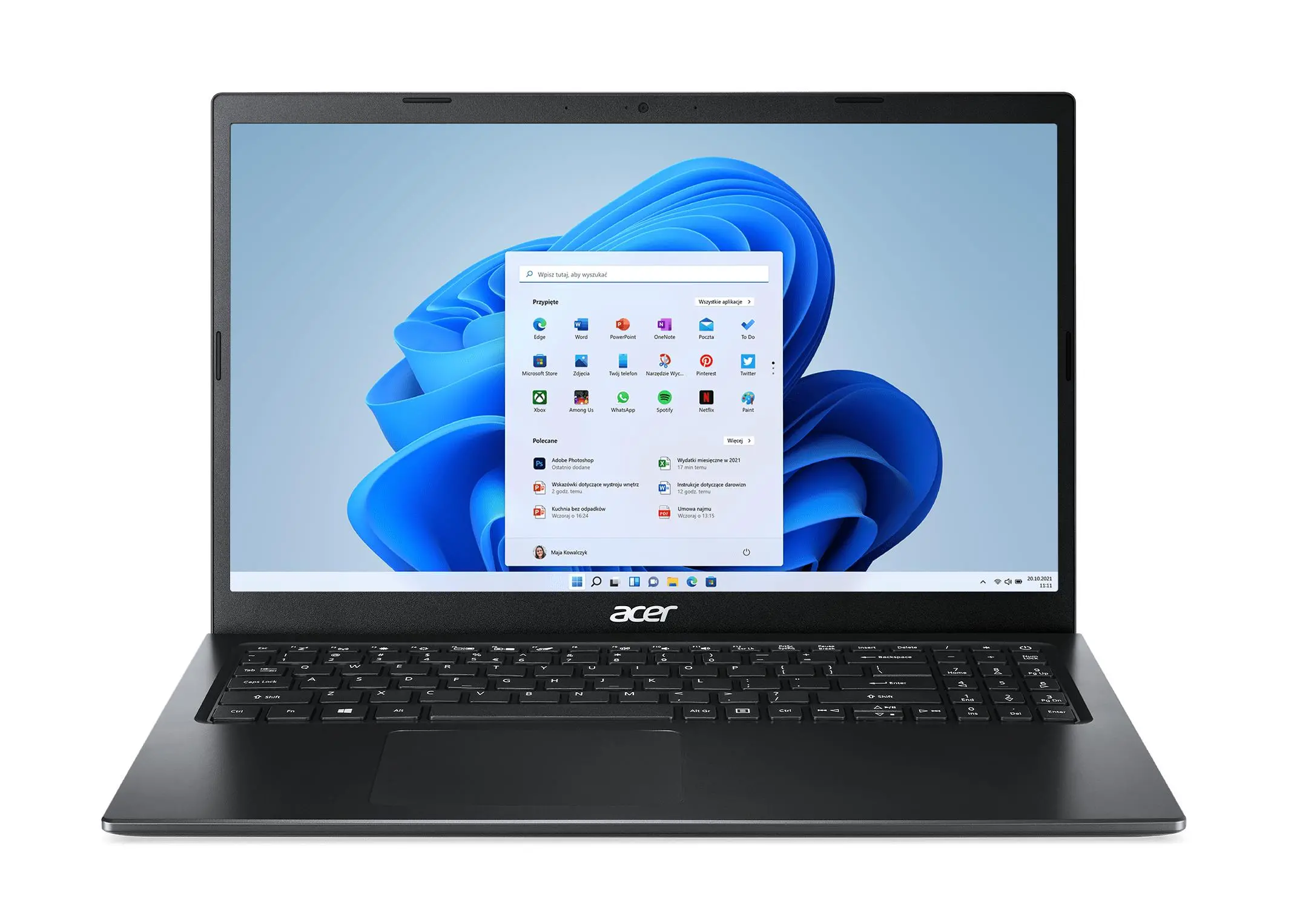 Laptop Acer Extensa EX215-32-C3NJ 15,6" N5100 8GB RAM 256GB Dysk SSD Win11 Czarny