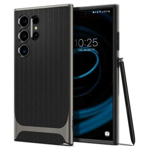 Etui Spigen Neo Hybrid ACS07305 do Galaxy S24 Ultra Czarno-srebrny