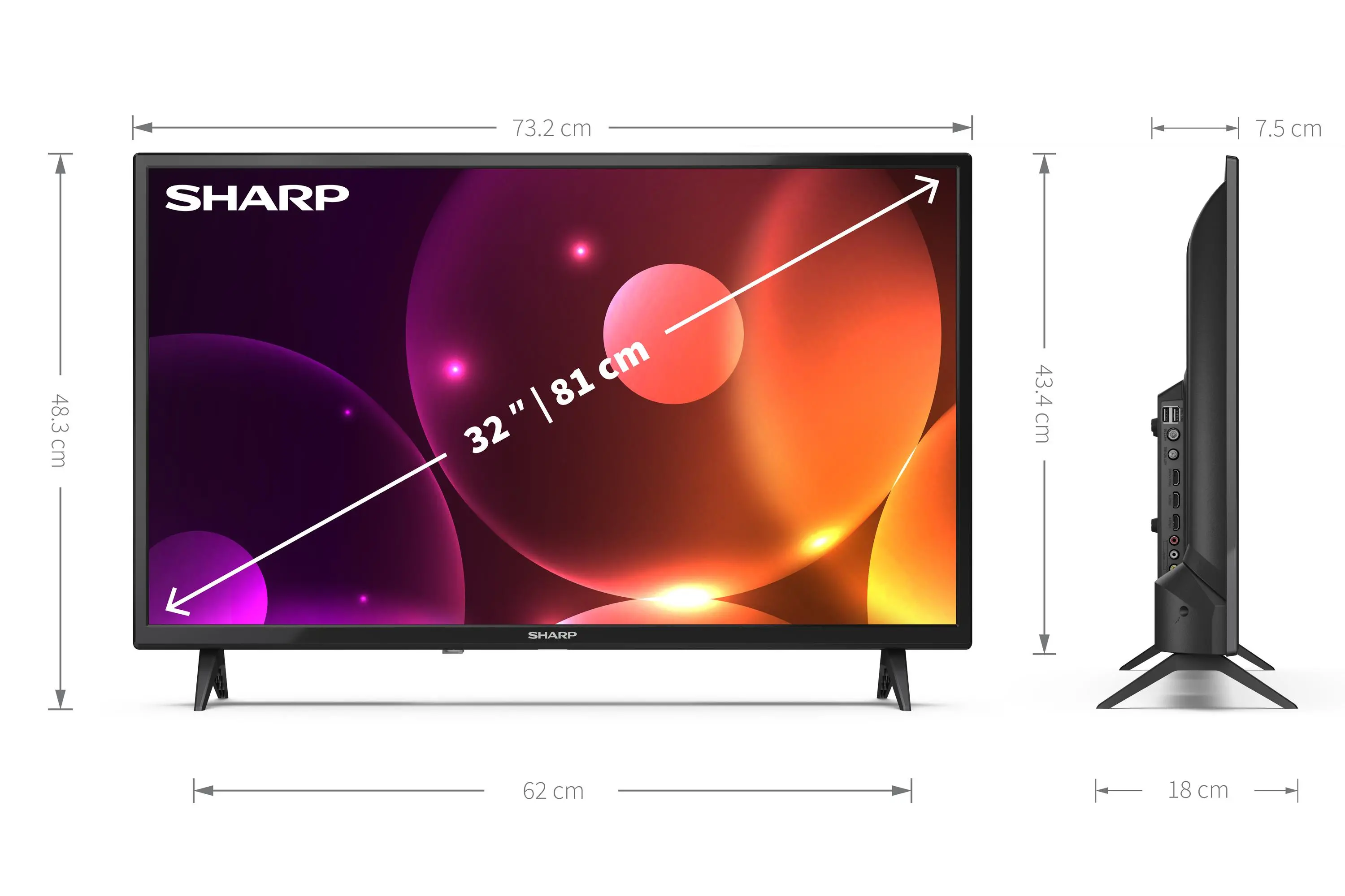 Telewizor Sharp 32FA4E 32" LED HD Ready 60Hz DVB-T2
