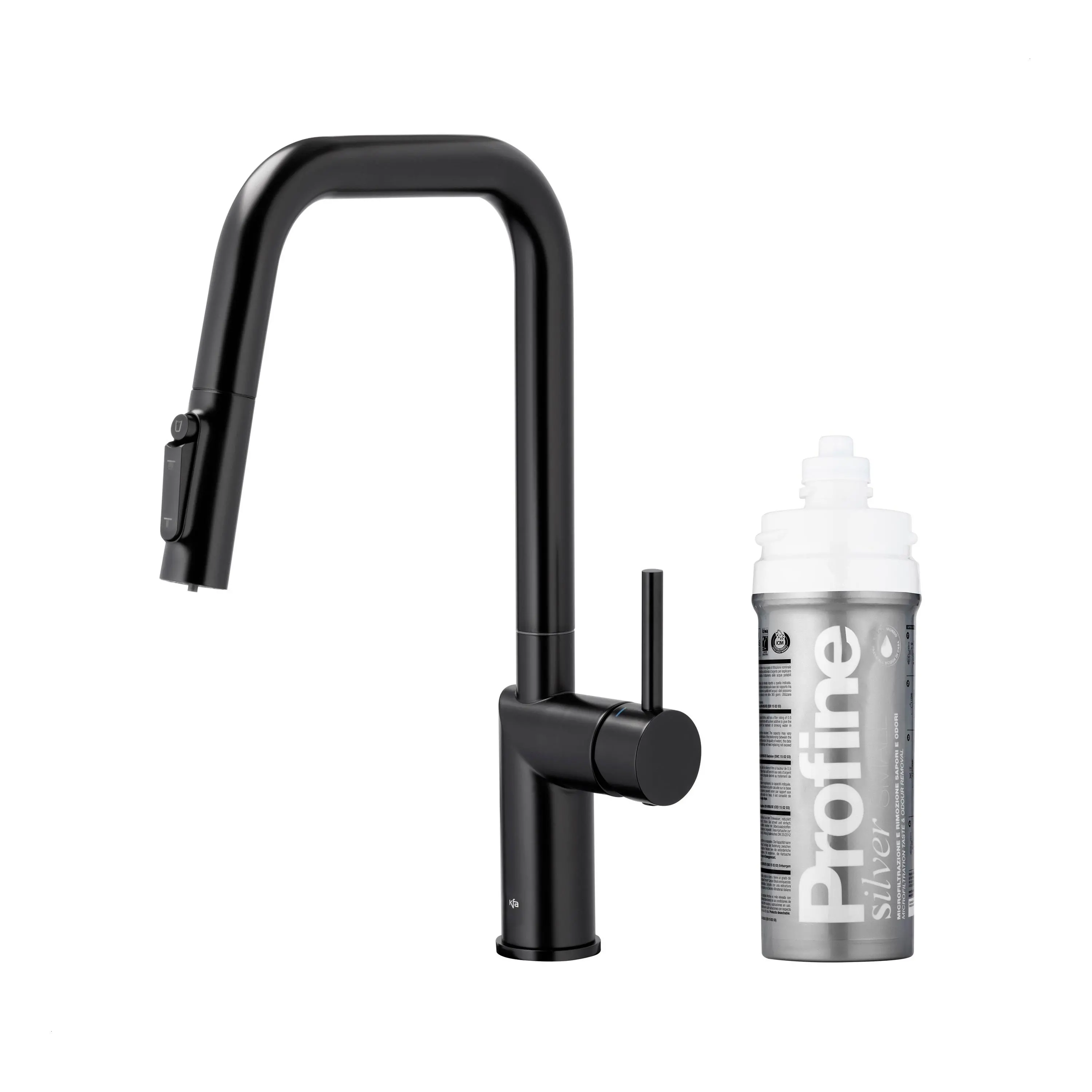 Bateria KFA Armatura Duero Pure Style Pull-Out 6623-314-81 Czarny Stal szlachetna