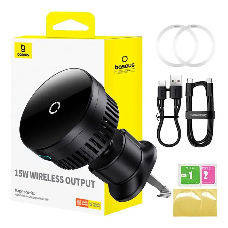 Uchwyt samochodowy Baseus MagPro 15W Czarny