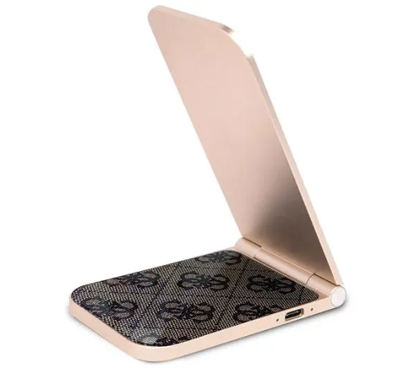 Guess 2w1 15W 4G Pattern MagSafe Brązowy