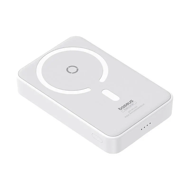 фото Зовнішній акумулятор (павербанк) Baseus MagPro Magnetic Bracket Fast Charge Power Bank 5000mAh 20W White (P10064101223-00)