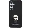 Etui Karl Lagerfeld Glitter Ikonik Logo Metal Logo do Samsung Galaxy S24+ Czarny