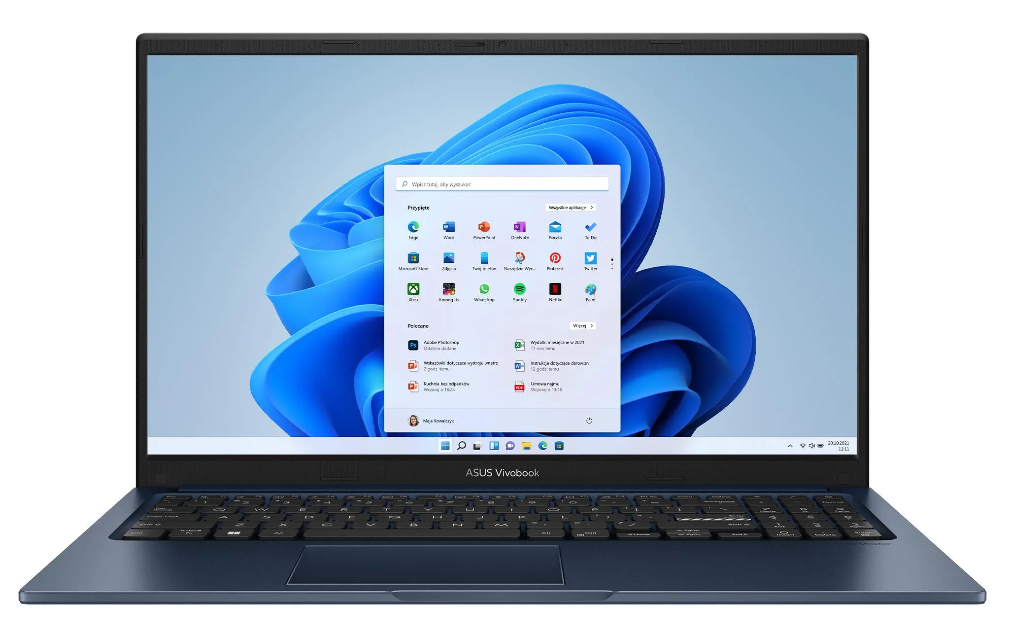 Laptop ASUS Vivobook 15 X1504ZA-BQ568W 15,6" i3-1215U 16GB RAM 512GB Dysk SSD Win11 Niebieski