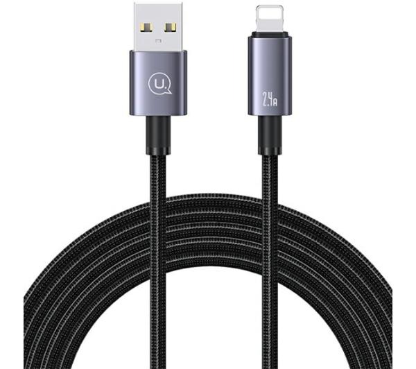 Zdjęcia - Kabel USAMS USB do Lightning 2,4A 1,2m Fast Charging Stalowy 