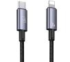 Kabel USAMS USB-C do Lightning 30W 0,25m Fast Charging Stalowy