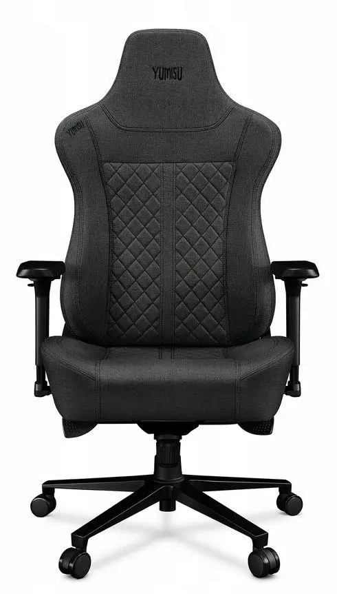 Fotel Yumisu 2052 Magnetic Materiał Biurowy do 180kg Tkanina Szaro-czarny