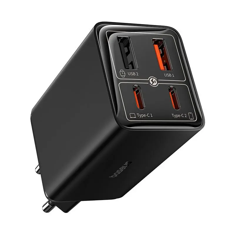 Ładowarka sieciowa Baseus GaN6 Pro 2xUSB-C + 2xUSB 65W Czarny