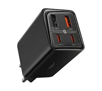 Ładowarka sieciowa Baseus GaN6 Pro 2xUSB-C + 2xUSB 65W Czarny