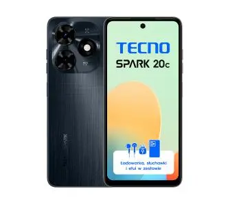 Smartfon Tecno SPARK 20C 4/128GB 6,56" 90Hz 50Mpix Czarny