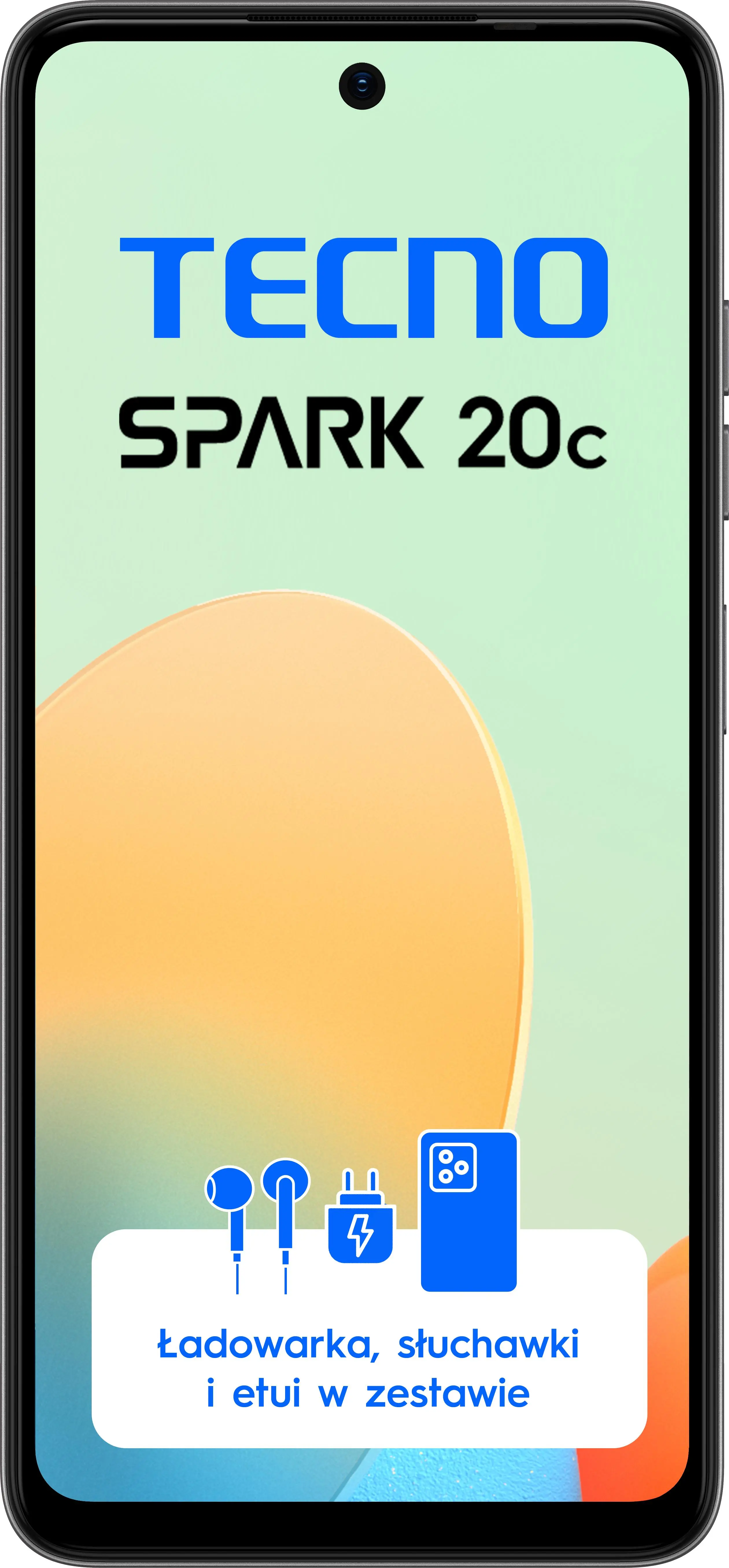 Smartfon Tecno SPARK 20C 4/128GB 6,56" 90Hz 50Mpix Czarny