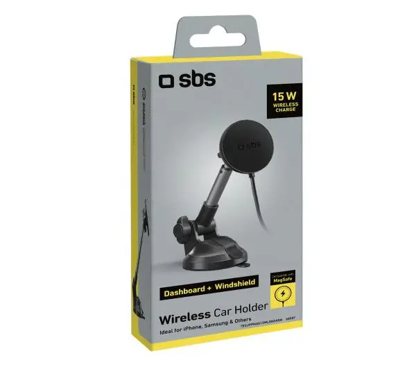 SBS Wireless Car Holder 15W Czarny