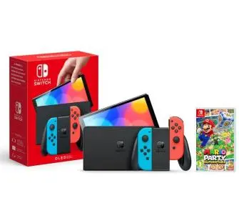 Konsola Nintendo Switch OLED Czerwono-niebieski + Mario Party Superstars