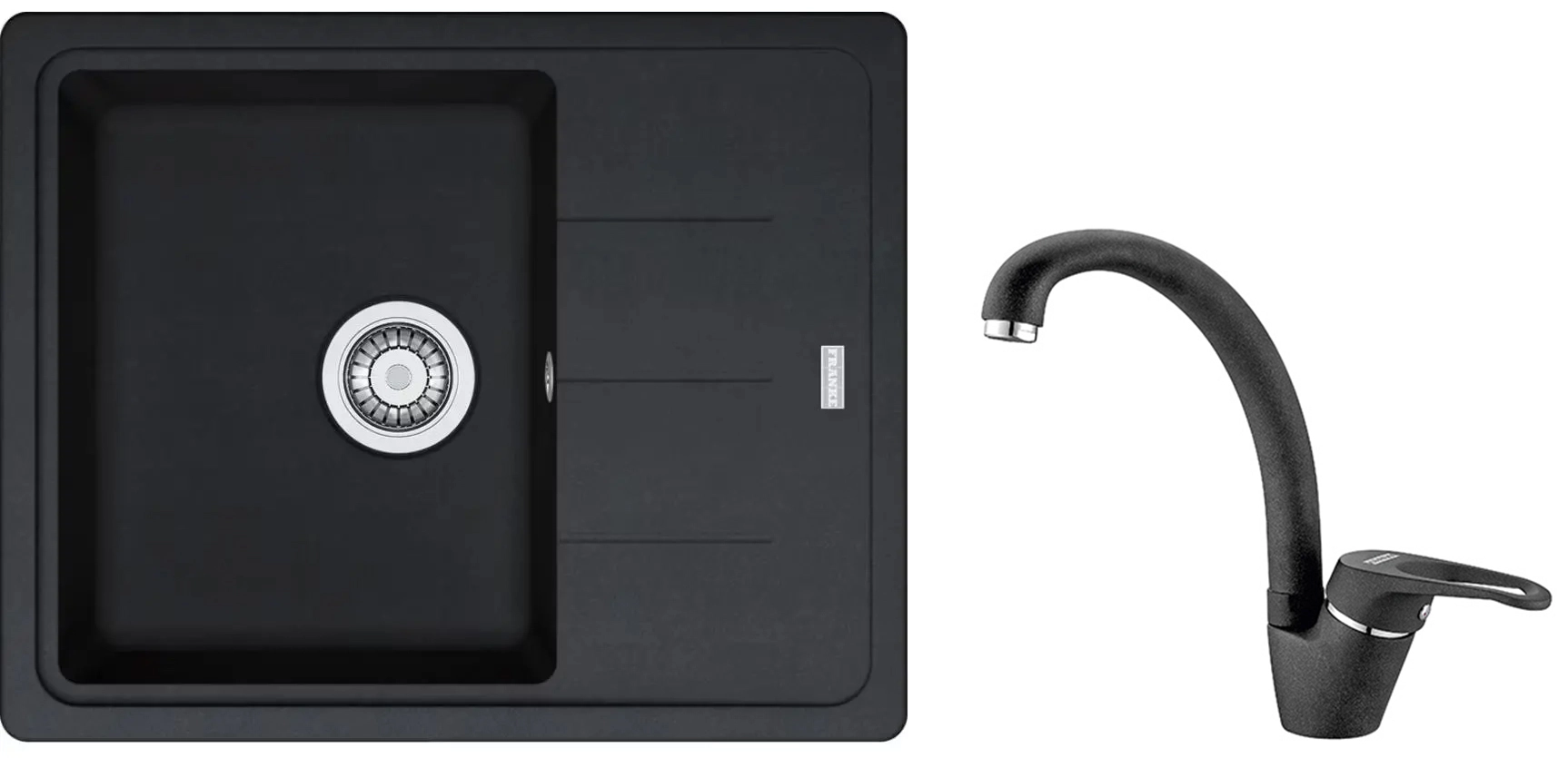 Zlewozmywak Franke BFG 611-62 Fragranit Onyx + bateria Vega Fragranit Onyx