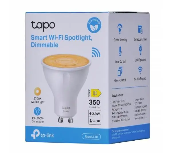 TP-LINK Smart Wi-Fi Spotlight Tapo L610