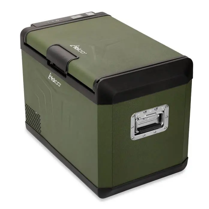 Lodówka Yolco GCX47 47l Gniazdo akumulatora Funkcja antyskroplinowa Aplikacja Bluetooth Zielony