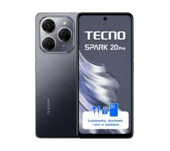 Smartfon Tecno SPARK 20 Pro 12/256GB 6,78" 120Hz 108Mpix Czarny