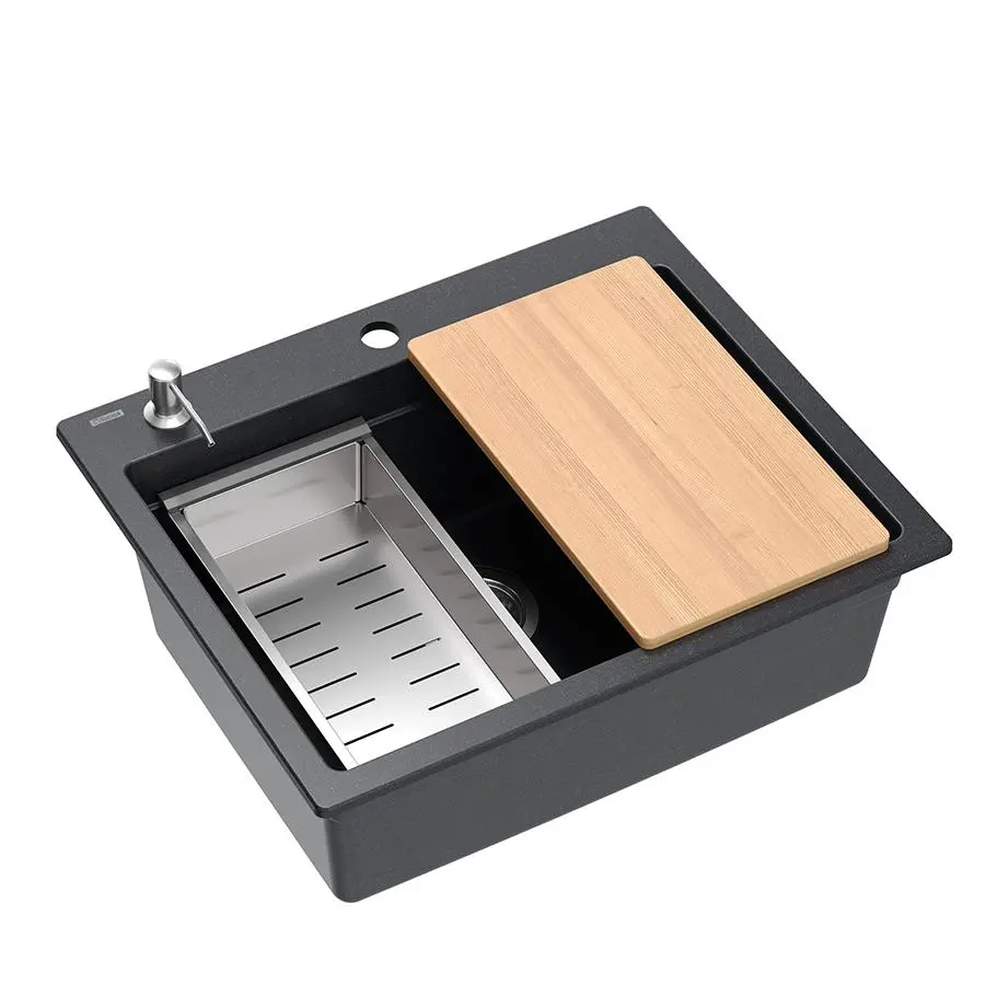 Zlewozmywak Quadron KURT 110 HCQK5052BLM_PC Granitowy Czarny mat